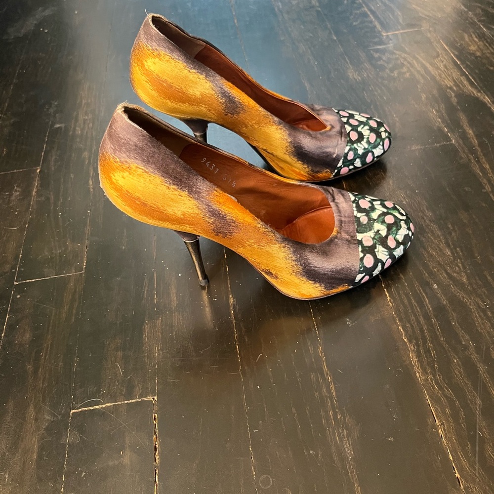 Dries Van Noten Printed Pump Heels EU 37 1/2